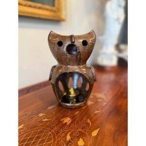 Vintage A.R. Cole‎ Pottery Owl Lantern, Sanford NC Studio Pottery